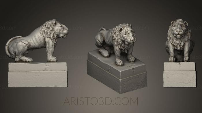 Figurines lions tigers sphinxes (STKL_0180) 3D model for CNC machine